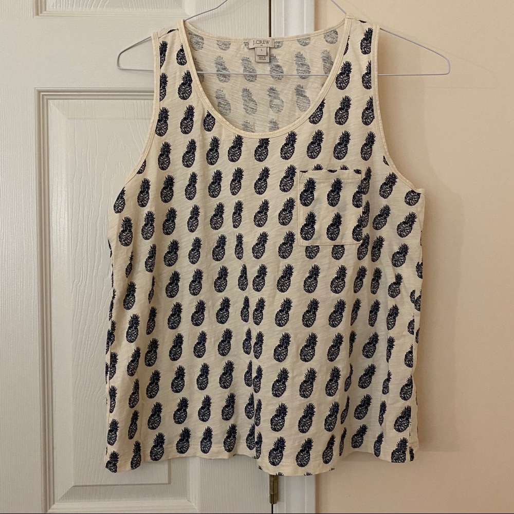 J.crew pineapple tank top.